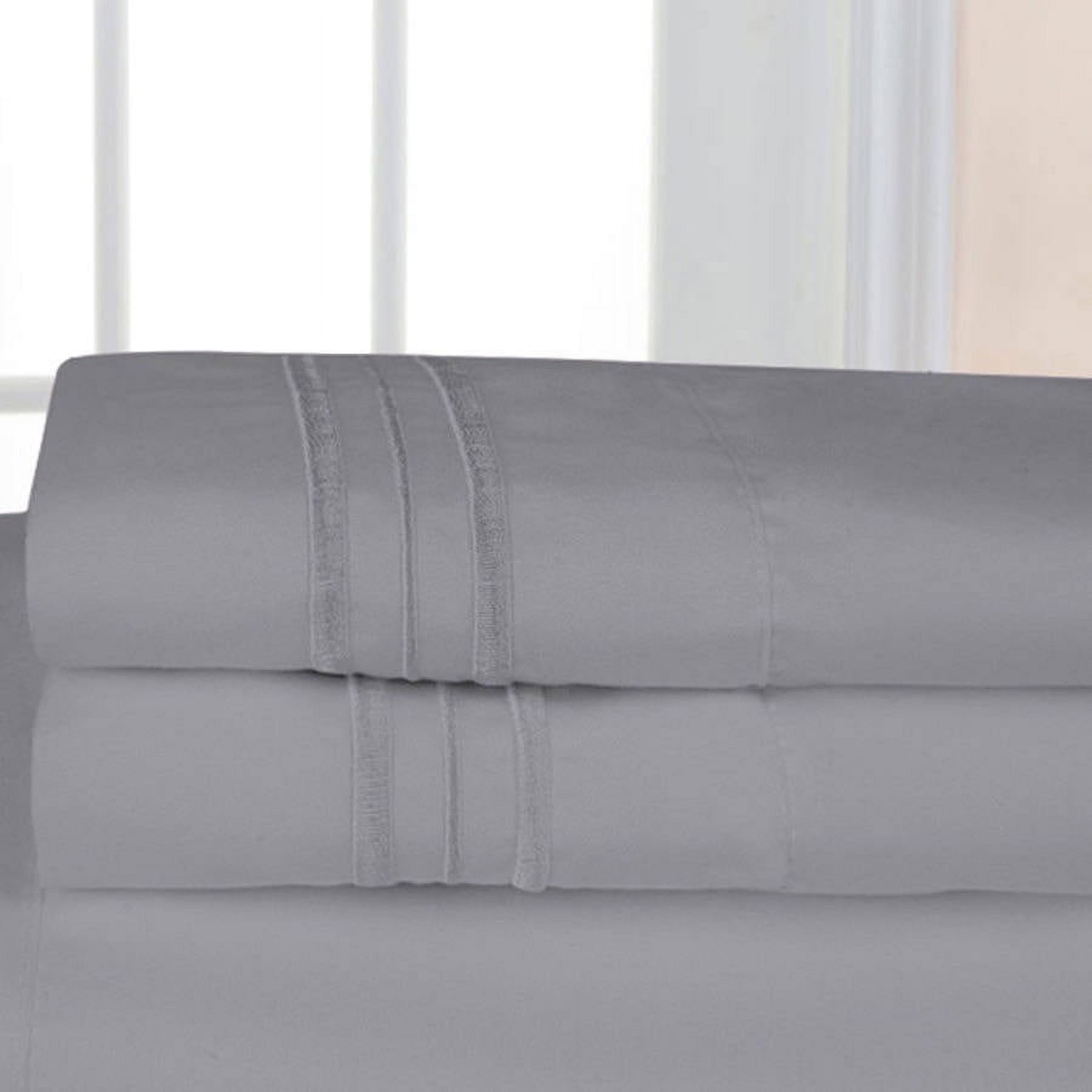 Ultrasoft 1500 Series Microfiber Embroidered Solid Color Bedroom pillow case, 2-Pack