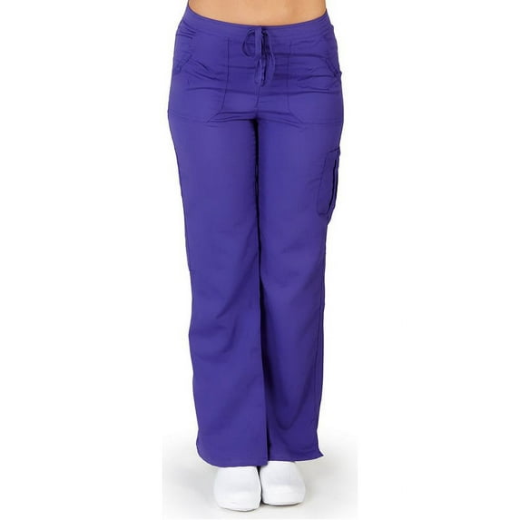 Ultrasoft Scrubs Women's Drawstring and Elastic Waist Cargo Pant