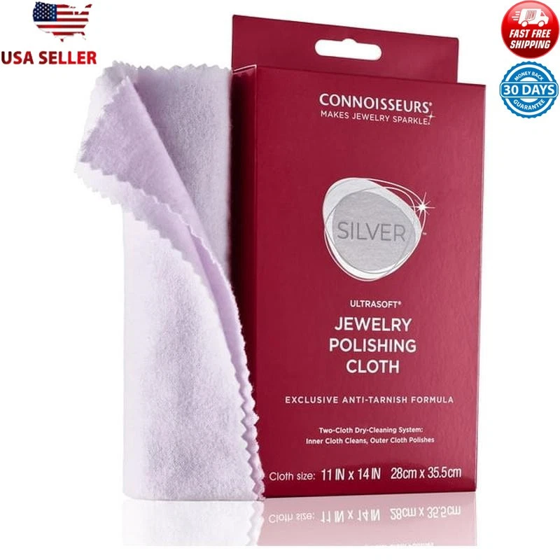 Ultrasoft Silver Polishing Cloth Anti-Tarnish High Shine Cleaning Buffing New