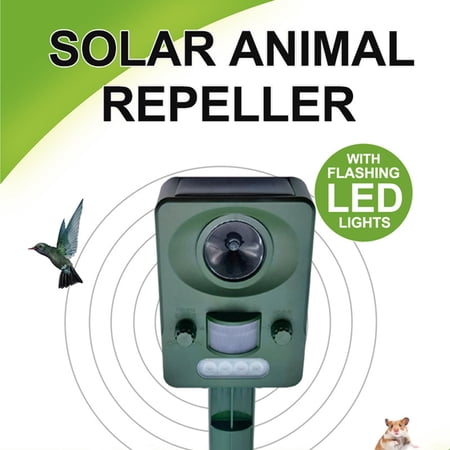 Ultrasonic Animal Repellent, Solar Animal Repeller, Waterproof with Motion Sensor for Squirrels Rabbit Fox Raccoon