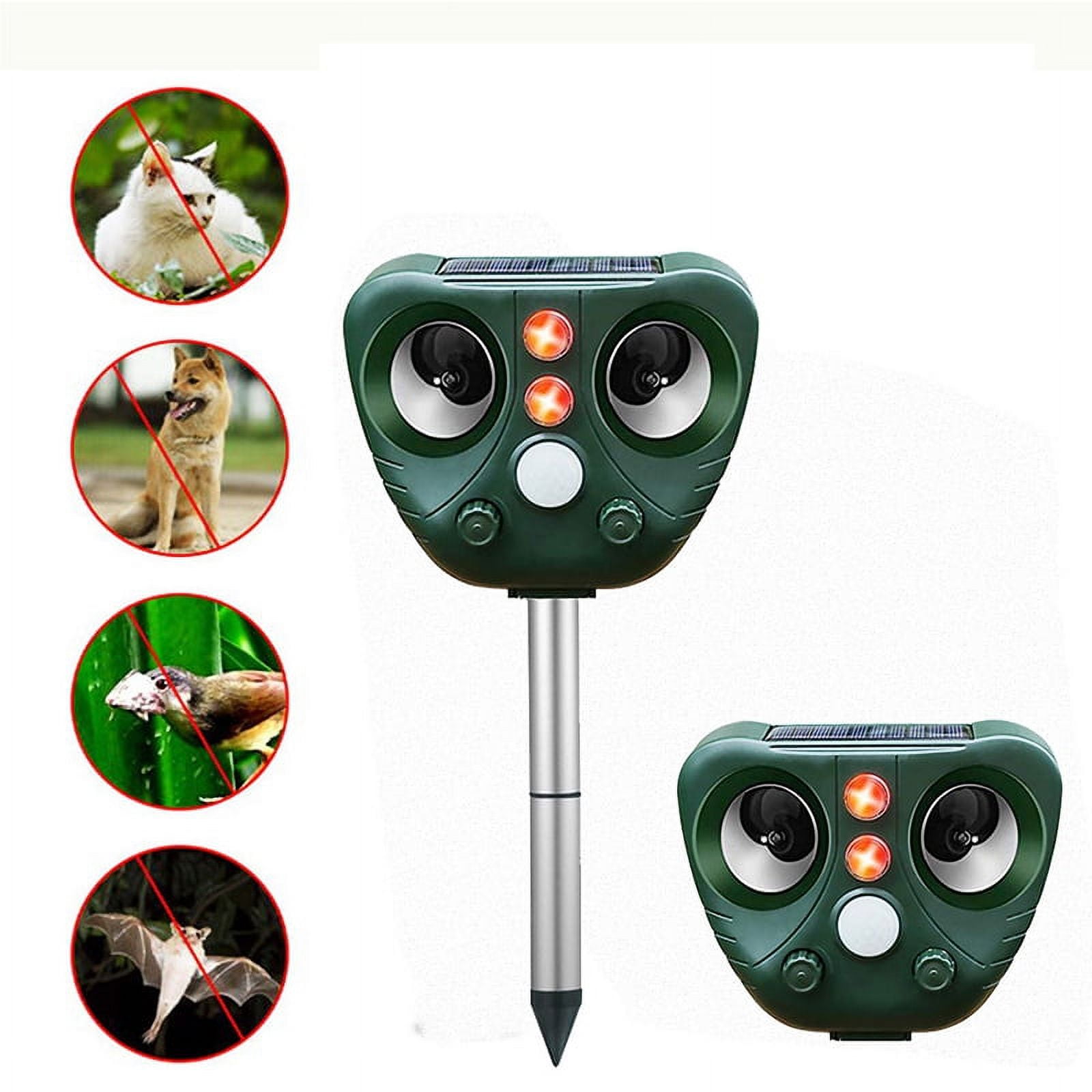 Ultrasonic Animal Repellent Solar Powered Pests Repeller with Flashing