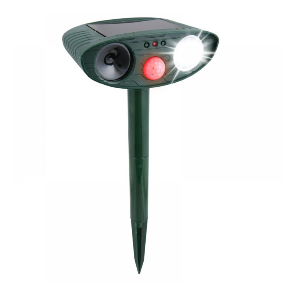 Ultrasonic Animal Repeller Outdoor Weatherproof Solar Powered Rodent Repellant with Motion