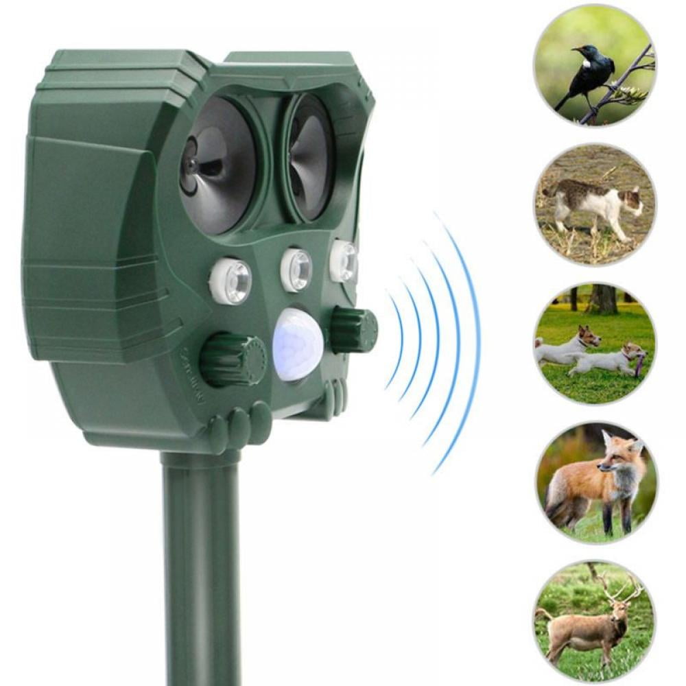 Ultrasonic Animal Repeller, Outdoor Weatherproof Solar Powered Rodent Repeller with Motion
