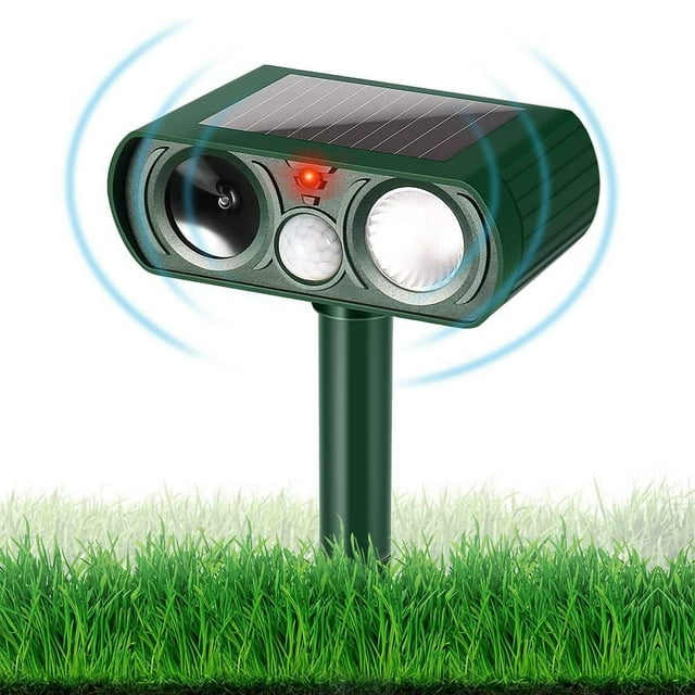 Ultrasonic Animal Repeller Solar Powered Racoon Dog Skunk Bird Cat Deer