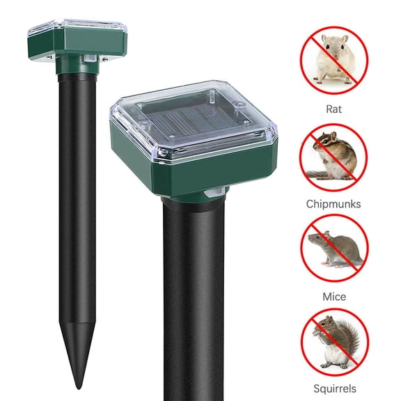 Ultrasonic Animal Repeller Solar Powered Repellent with Motion Sensor Waterproof Outdoor for Farm Garden Yard