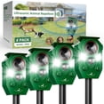 thumbnail image 1 of X-PEST Ultrasonic Squirrel Repeller Device, Waterproof Solar Animal Repeller with Motion Activated and Blinking LED Light, 4 Pack, 1 of 12
