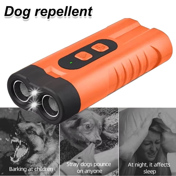 Ultrasonic Anti Barking Device Dog Repeller, Handheld Dog Bark Deterrent Pet Training/Enhanced Deterrent Dual Modes Dog Bark to Stop Control Dogs Bad Behavior with LED Flashlight Rechargeable