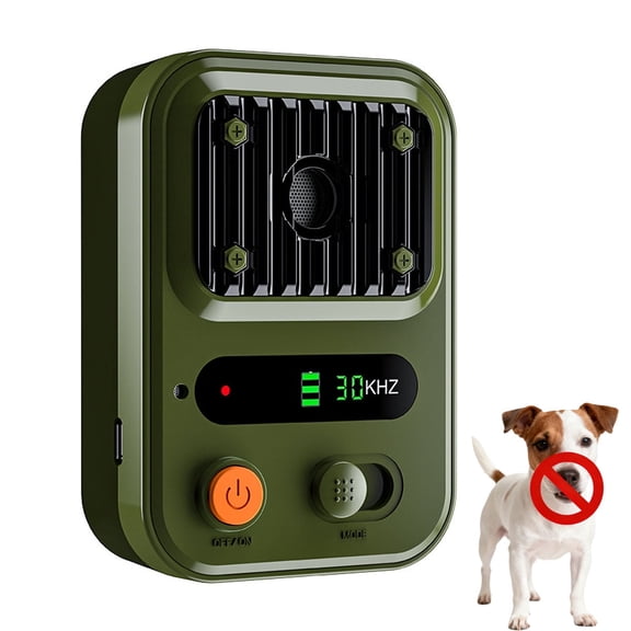 Ultrasonic Anti Barking Device with 3 Modes, Rechargeable Bark Box for Indoor & Outdoor Use, Human & Pet Friendly Dog Bark Deterrent,Green