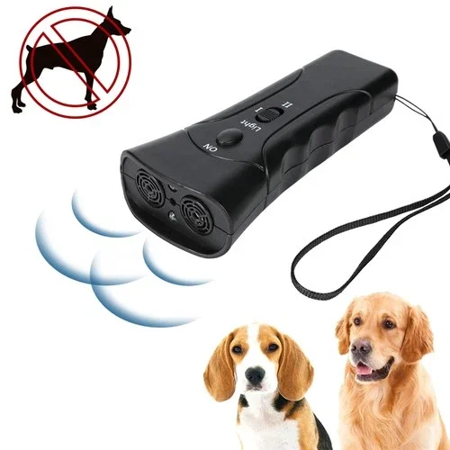 Ultrasonic Anti Dog Barking Device Pet Trainer LED Light Gentle Chaser Style USA