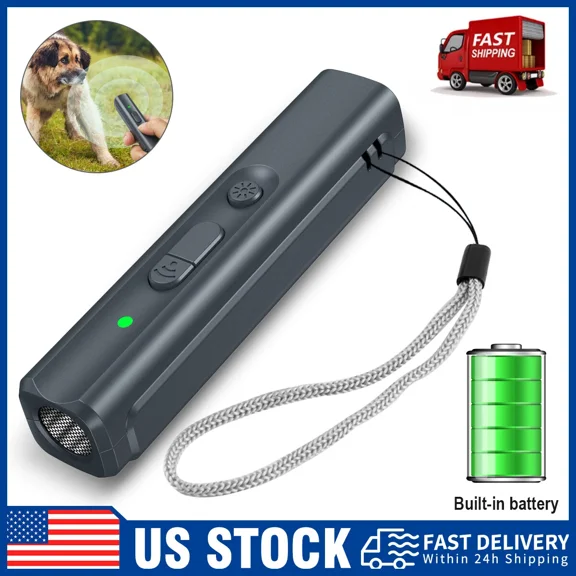 Ultrasonic Anti Dog Barking Repeller Pet Trainer Device w/ UV light Rechargeable