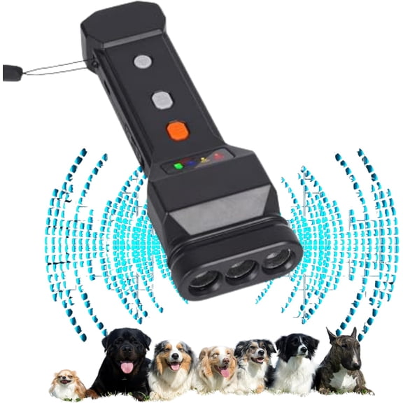 Ultrasonic Bark Deterrent with 16ft Range - Safe & Efficient Handheld Anti Bark Device for Dogs, Training Aid to Stop Unwanted Barking