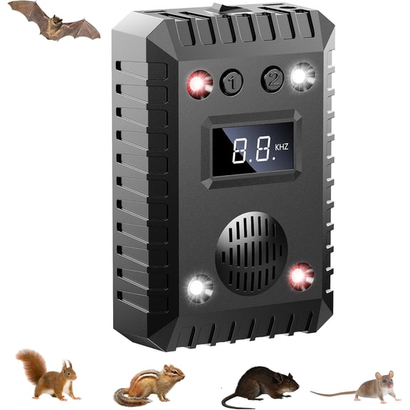 Ultrasonic Car Rodent Repellent, Car Mouse Repellent Plug in Battery Operated, Ultrasonic Rodent Repellent for Car Engine, Effective Mouse Deterrent Keeps Rats and Mouse Traps for Car,Attic,Barn
