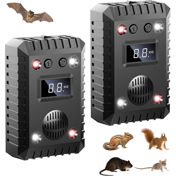 Ultrasonic Car Rodent Repellent, Car Mouse Repellent Plug in Battery Operated, Ultrasonic Rodent Repellent for Car Engine, Effective Mouse Deterrent Keeps Rats and Mouse Traps for Car,Attic,Barn