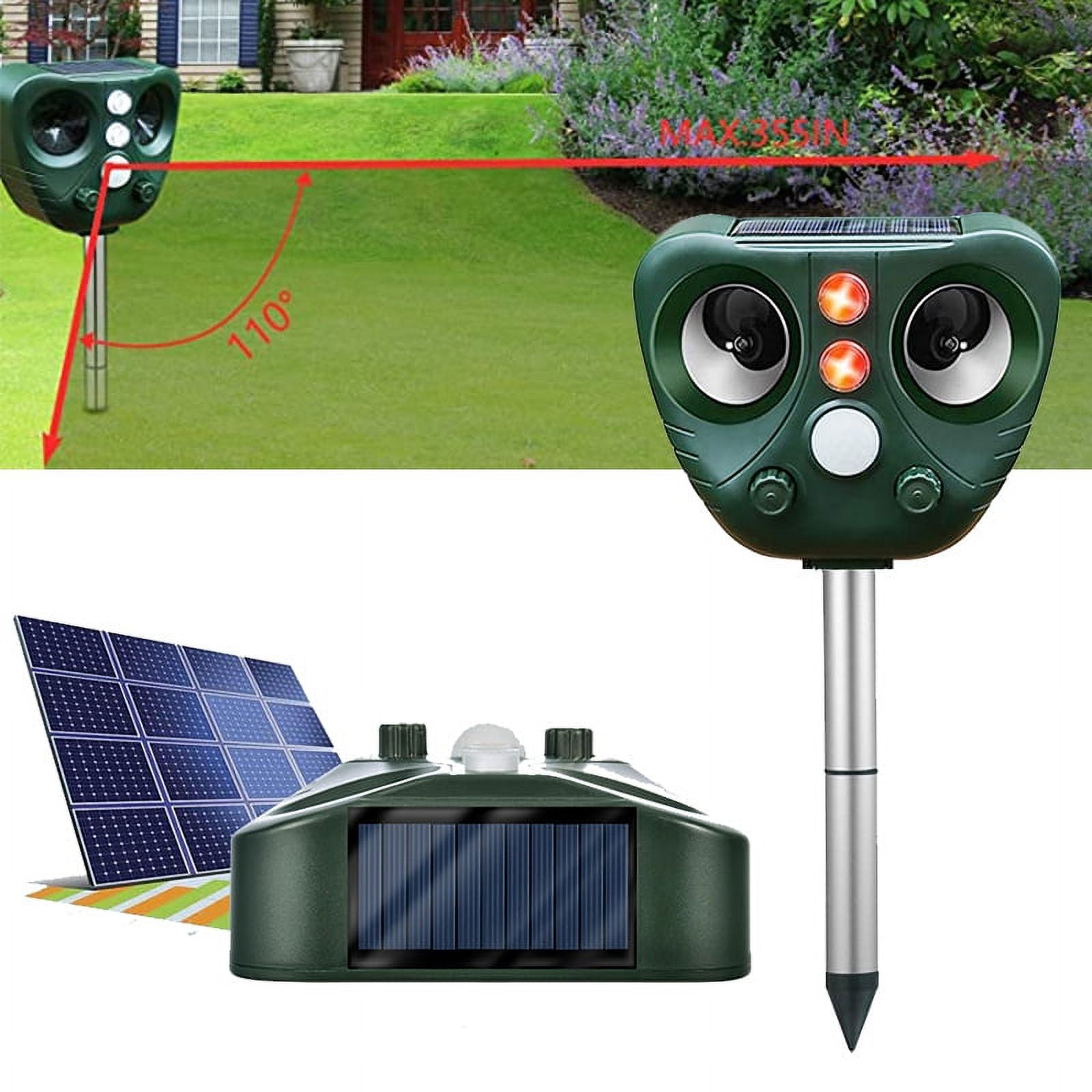 Ultrasonic Cat Repellent for Garden, Ultrasonic Repellent with Solar