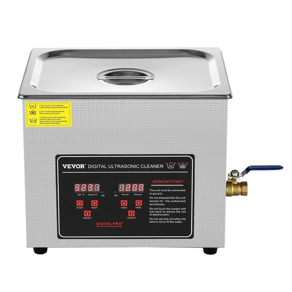 Ultrasonic Cleaner 10L Digital Timer Heater Professional Stainless Steel Jewelry Glasses Watch Rings Small Parts Circuit Board Cleaning Machine