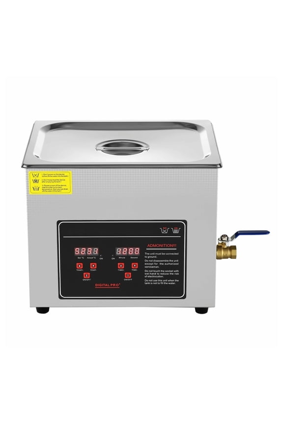 Ultrasonic Cleaner 10L with Heater & Timer, Professional Jewelry Cleaner, Watch Glasses Cleaner, Stainless Steel Sonic Cleaning Machine for Parts