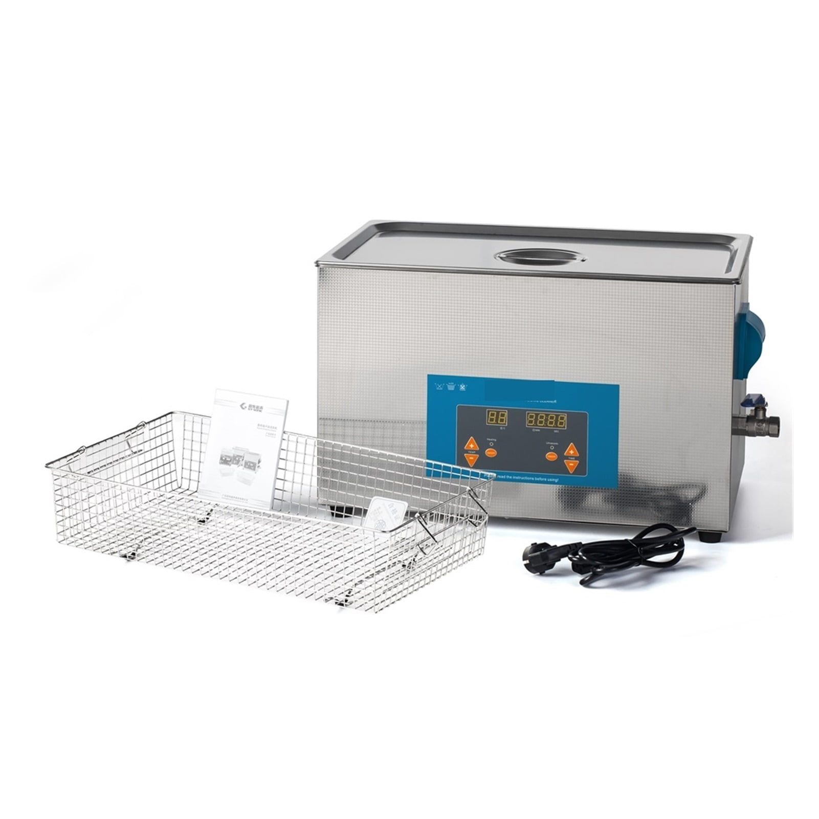Ultrasonic Cleaner 20L 400W With Digital Display Heating Basket Ultrasonic Bath ,Strong Cleaning