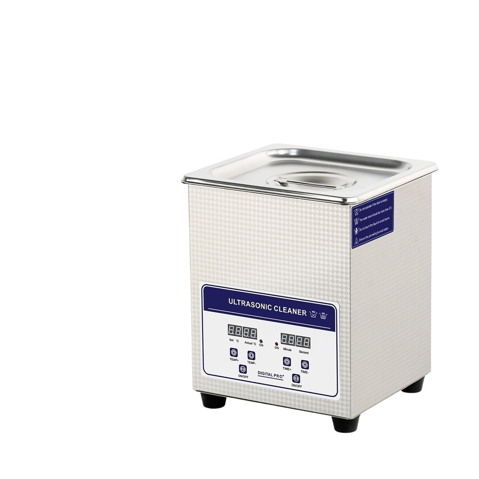 Ultrasonic Cleaner 2L 50W With Digital Display 40kHz Heating Timing SUS 304 Tank Basket Ultrasonic Bath Cleaning Tool ,Strong Cleaning
