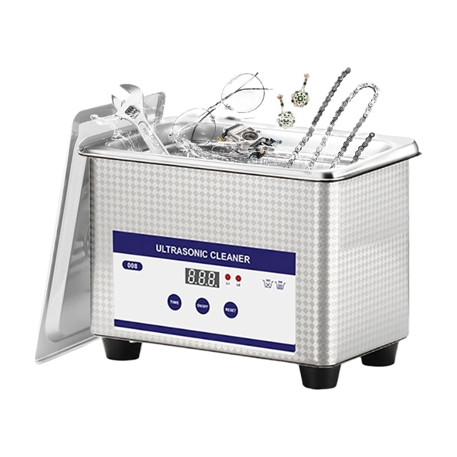 Ultrasonic Cleaner 35W High Frequency Ultrasonic Glasses Cleaning Machine for Jewelry Watches Denture Tool Ultrasonic Washing