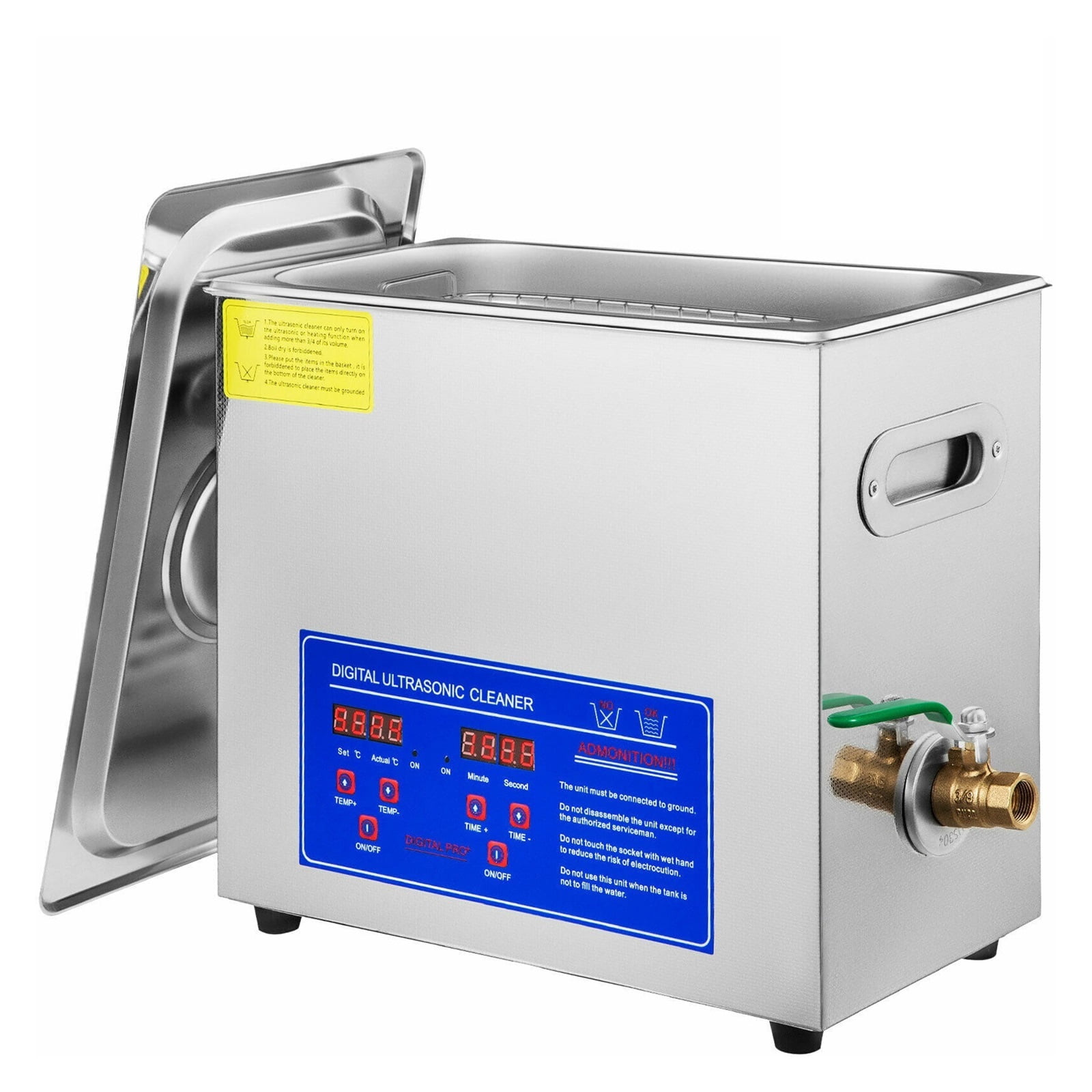 Ultrasonic Cleaner 6L Jewelry Cleaning 200W Stainless Steel Machine Industry Cleaning Equipment For Jewelry Brass Glasses