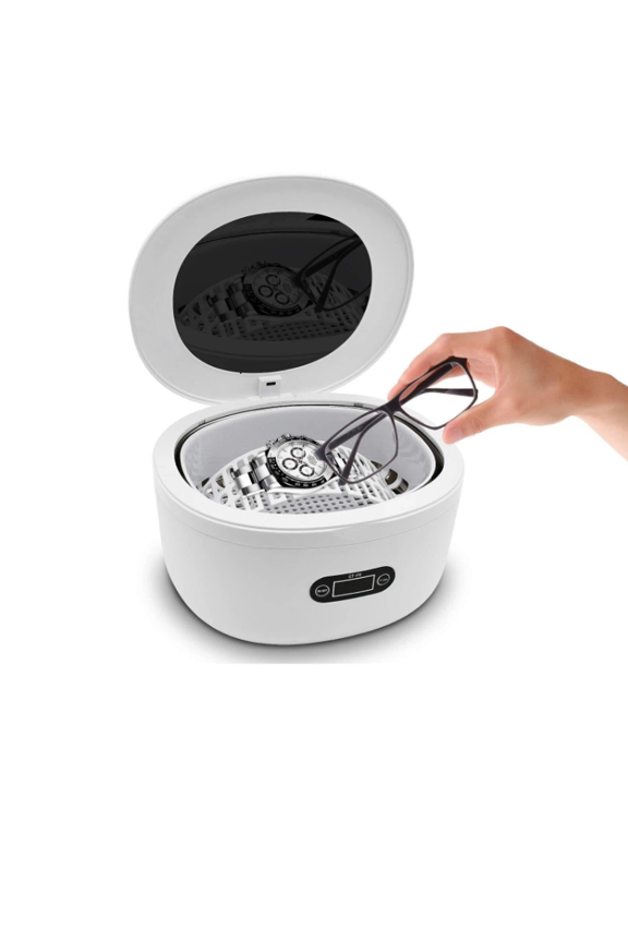 Ultrasonic Cleaner, 750ml Jewelry Cleaner Machine with Stainless Steel Inner Tank & Quiet Operation, Deep Clean for Rings, Watches, Retainer, Glasses and More