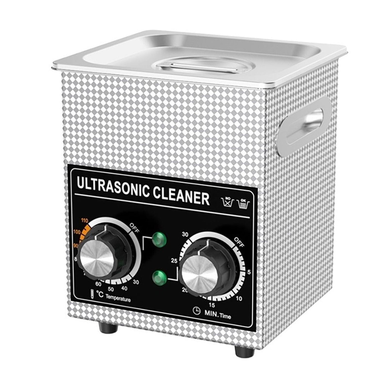 Ultrasonic Cleaner Bath 60W/120W 2L Portable With 2 Transducers 40kHz Heating Knob Jewelry Necklace Glasses Watch Brush Ultrasound Washer Machine