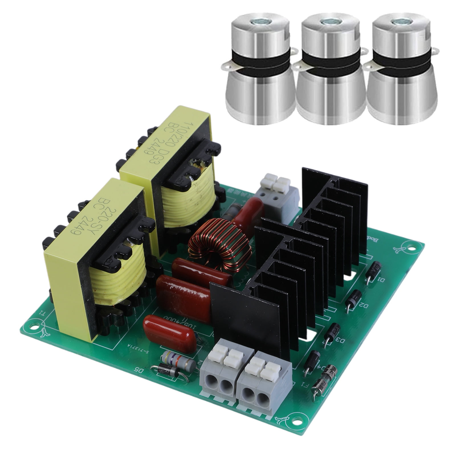 Ultrasonic Cleaner Circuit Board Kits, 150W 40KHz Power with 3 Transducers for Efficient Cleaning