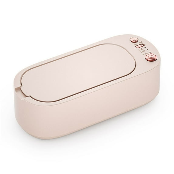 Ultrasonic Cleaner For Jewelry Eyeglasses Denture Retainer With 304 Stainless Steel Tank Pink 9.25x4.01x3.07in