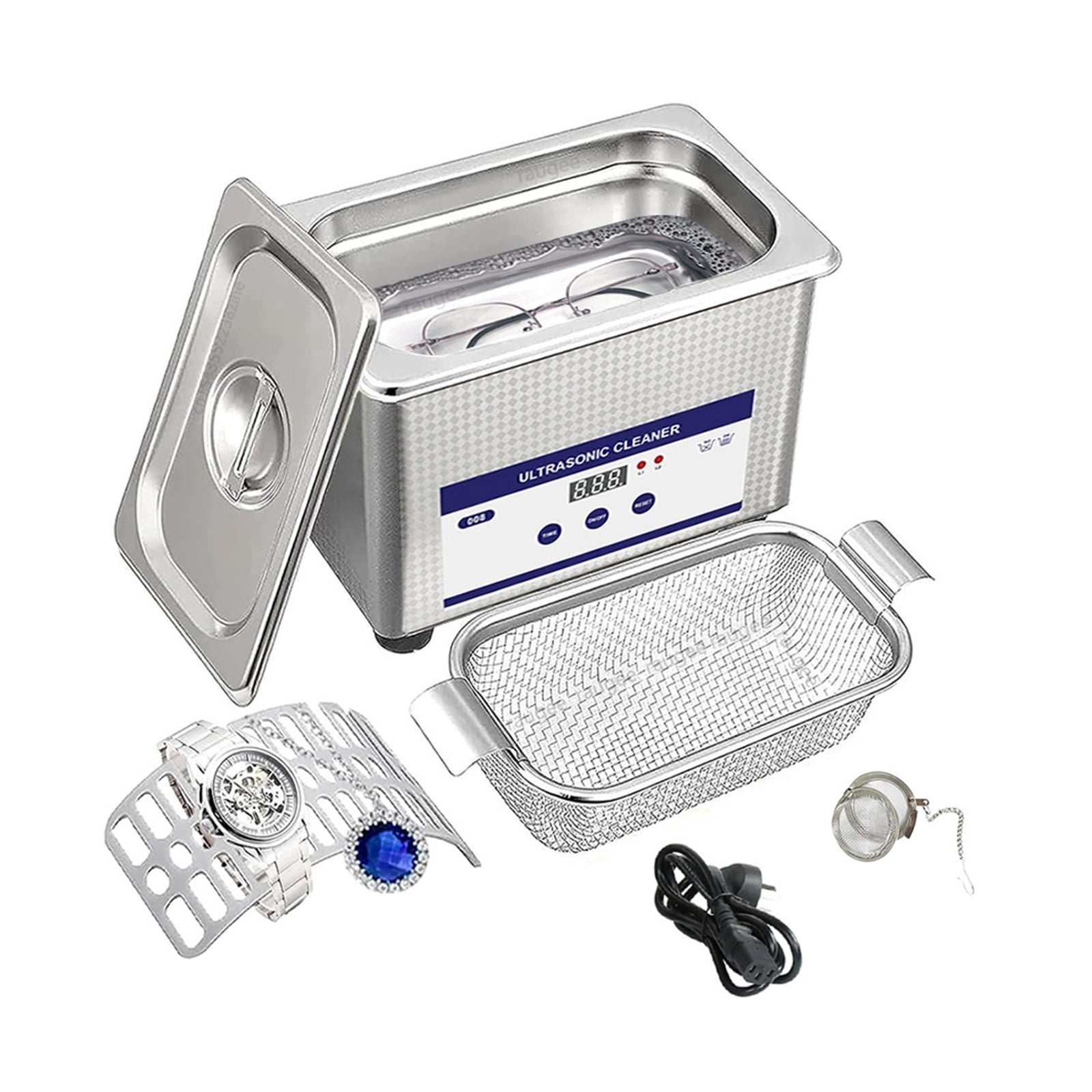 Ultrasonic Cleaner Glasses Ultrasonic Cleaning Device Jewelry Ultrasound Cleaner High Frequency Ultrasonic Washing Bath 800ml