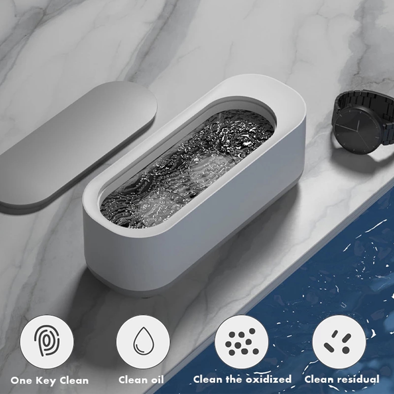 Ultrasonic Cleaner Jewellery Cleaner Machine,300ML Glasses Cleaning Box