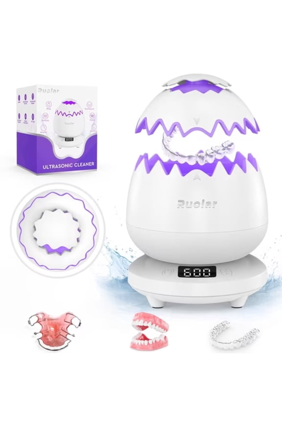 Ultrasonic Jewelry Cleaner Machine, for Glasses, Jewelry, Retainer, Watch Strap, 3 Modes