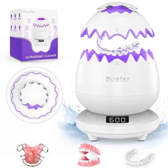 Ultrasonic Jewelry Cleaner Machine, 180ml 3 Cleaning Modes, for Glasses, Jewelry, Retainer, Watch Strap, Home&Travel