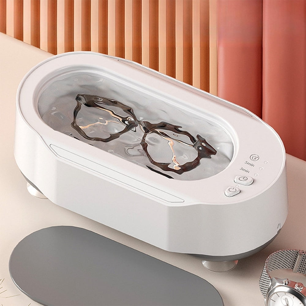 PODOFO Ultrasonic Cleaner Machine, Portable Professional Ultrasonic Cleaner for Jewelry, Eyeglasses, Rings, Coins, Denture, Utensils, Chain