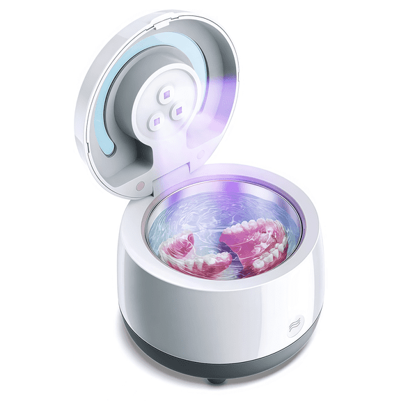 Ultrasonic Cleaner Machine for Dentures, Aligner, Jewelry, Mouth Guard, Toothbrush Head, Shaver Head, 42kHz Ultrasonic Denture Cleaner Machine