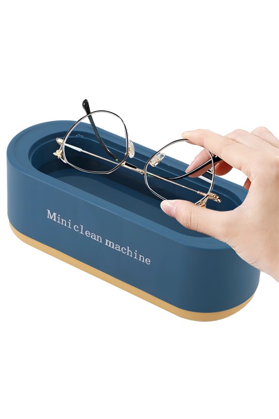 Ultrasonic Cleaner Machine for Jewelry, Glasses, Watches, Retainers, Mini High-Frequency Device, 46kHz Deep Clean, Compact, Quiet, 360 Cleaning