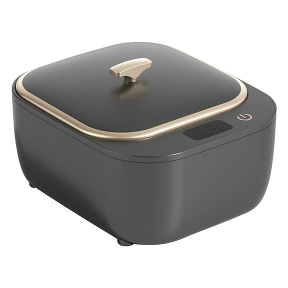 Ultrasonic Cleaner Machine for Retainers Dentures Jewelry Makeup Tools Automatic Timer Three Cleaning Modes Portable Household Cleaning Device Gray