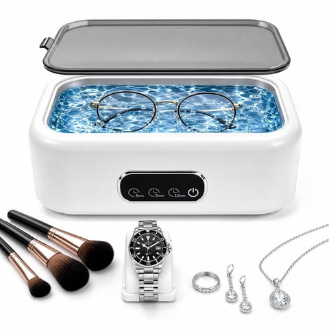 700 ML Extra Large Ultrasonic Jewelry Cleaner,48KHz 3Mode Ultra Sonic Cleaner for Jewelry,Eyeglass,Rings,Watch Band,Dentures,Gift for Wife,Mom,Daughter