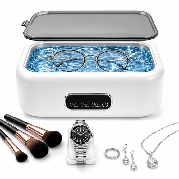 700 ML Extra Large Ultrasonic Jewelry Cleaner,48KHz 3Mode Ultra Sonic Cleaner for Jewelry,Eyeglass,Rings,Watch Band,Dentures,Gift for Wife,Mom,Daughter
