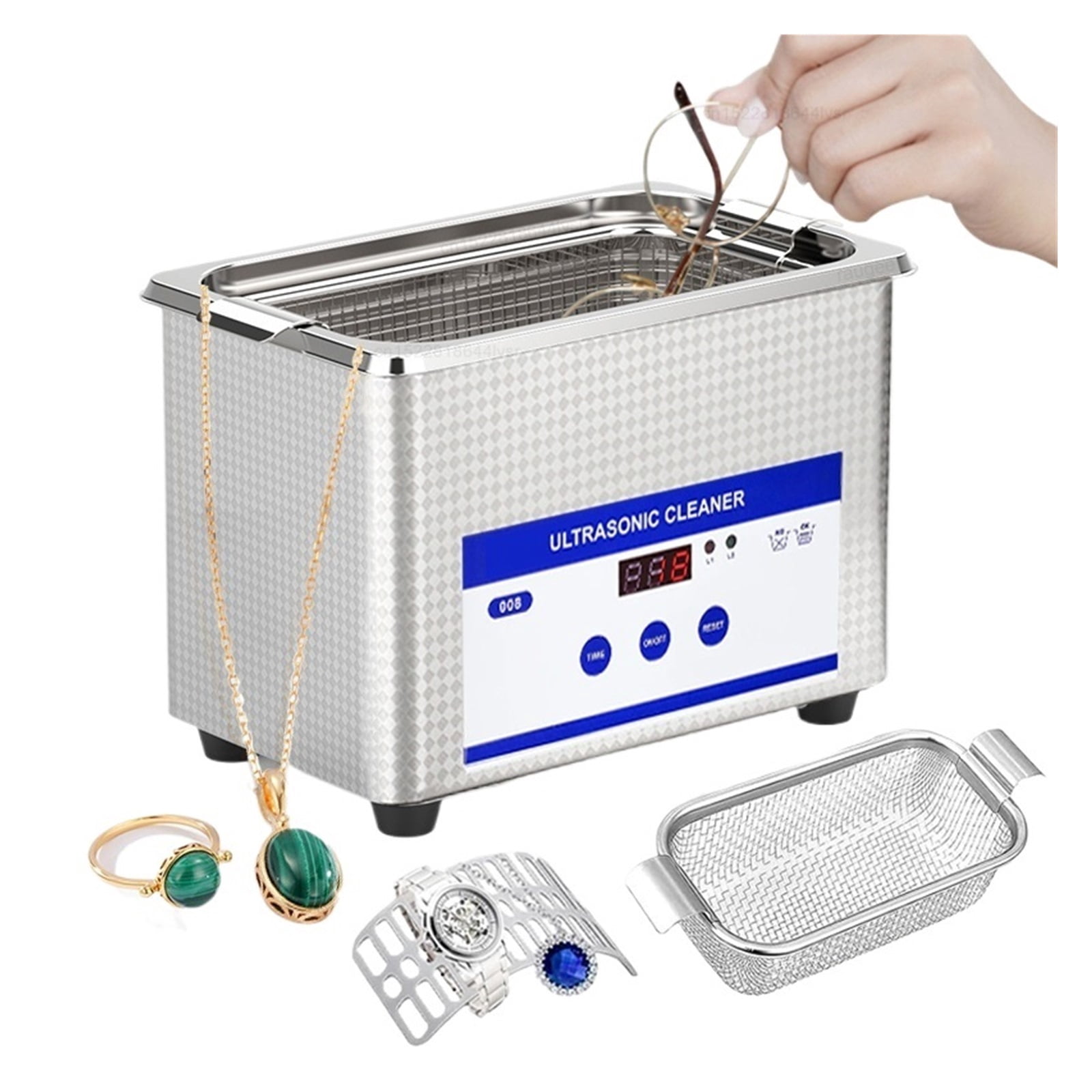 Ultrasonic Cleaner Ultrasound Glasses Jewelry Cleaner 40KH High Frequency Ultrasonic Washing Bath for Glasses Jewelry Cleaning