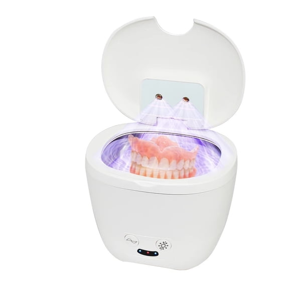 Ultrasonic Cleaner for Denture Tooth Jewelry Watch Teeth Ultrasonic Retainer Cleaner Ultrasonic UV