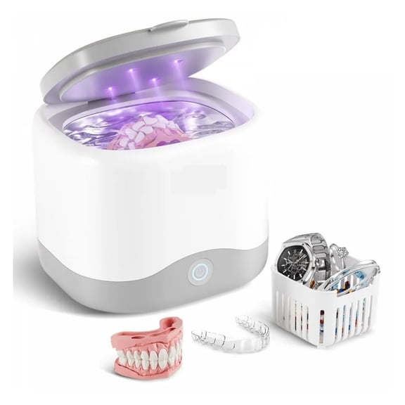 Ultrasonic Cleaner for Dentures Retainer Cleaner Machine with UV Light 30W Cleaning Machine