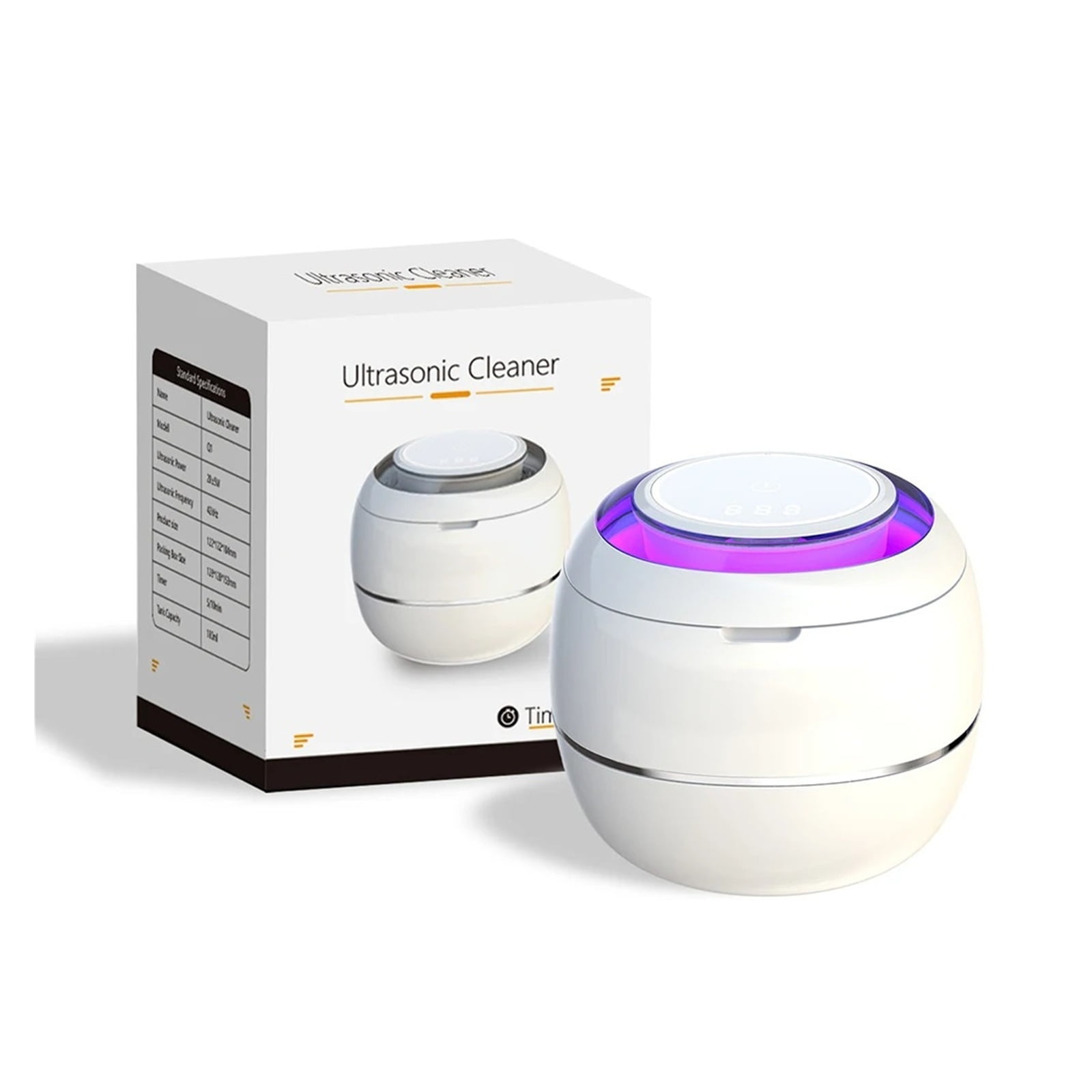 Ultrasonic Cleaner for Retainers Dentures Jewelry Cleaning Machine Mini Portable UV Ultrasonic ,Convenient to Use
