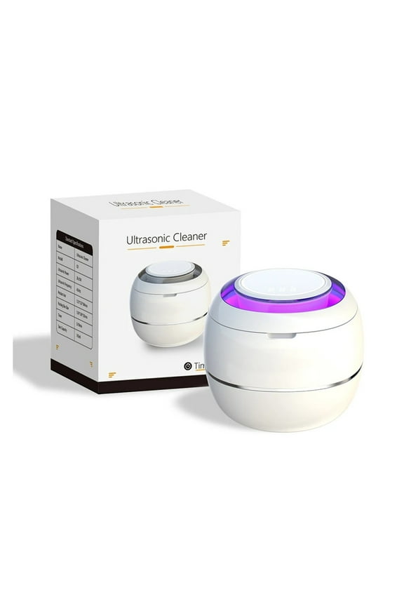 Ultrasonic Cleaner for Retainers Dentures Jewelry Cleaning Machine Mini Portable UV Ultrasonic ,Convenient to Use