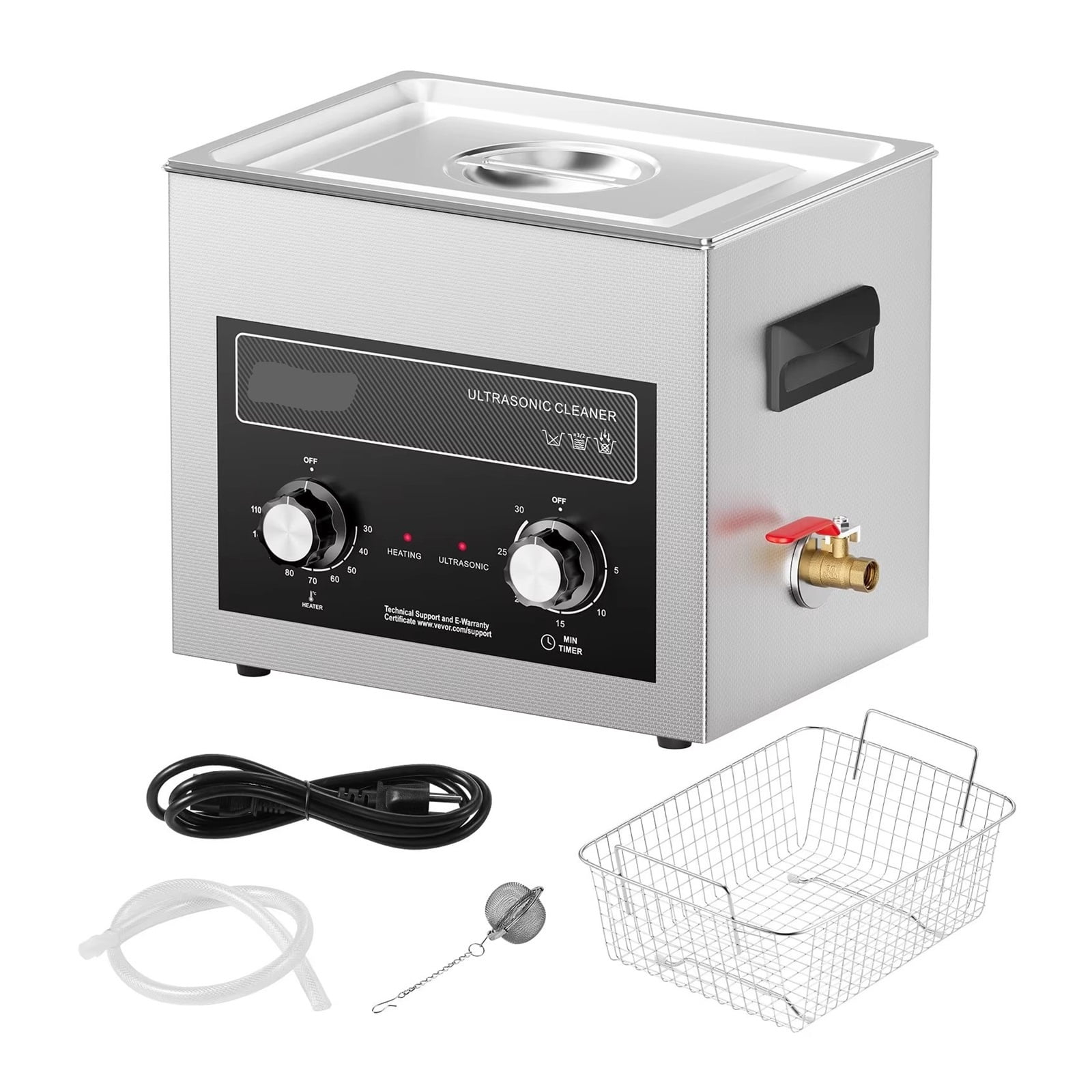 Ultrasonic Cleaner with Heater Timer 2/3/6/10/15/30L for Lab Tools Metal Parts Carburetor Brass Auto Parts Engine Parts
