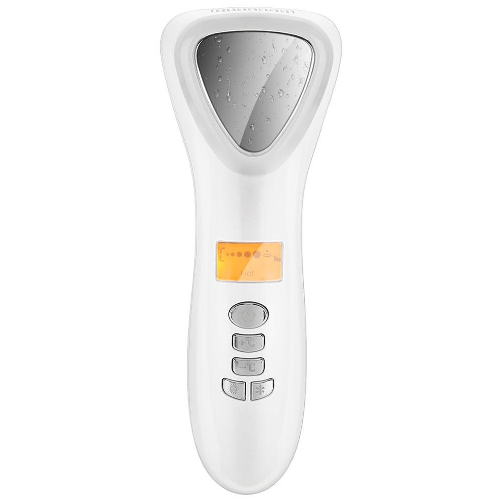 Ultrasonic Cold Skincare Instrument for Nutrients Absorption Tissue Cleansing Pon LED Light Face Lifting Massage Machine