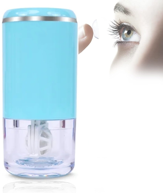 Ultrasonic Contact Lens Cleaner Machine Intelligent Cleaning Case Kit