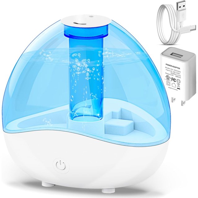 Ultrasonic Cool Mist Humidifier for Bedroom, Quiet Air Humidifier for