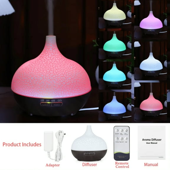 Ultrasonic Cool Mist Humidifier & Essential Oil Diffuser with Remote Control  Aromatherapy for Home  Bedroom  Office Air Moisture & Fragrance