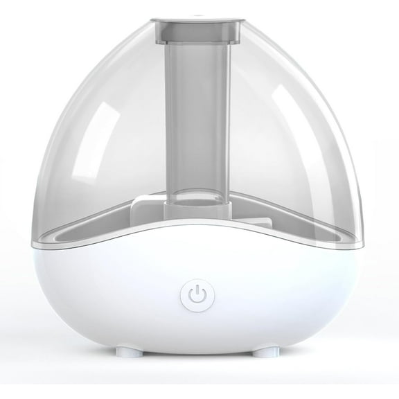 Ultrasonic Cool Mist Humidifier, Quiet Air Humidifiers for Bedroom, Desk Humidifiers Essential Oil Diffuser with Removable 1.5L Water Tank for Baby Nursery and Plants, Up To 24 Hours - White