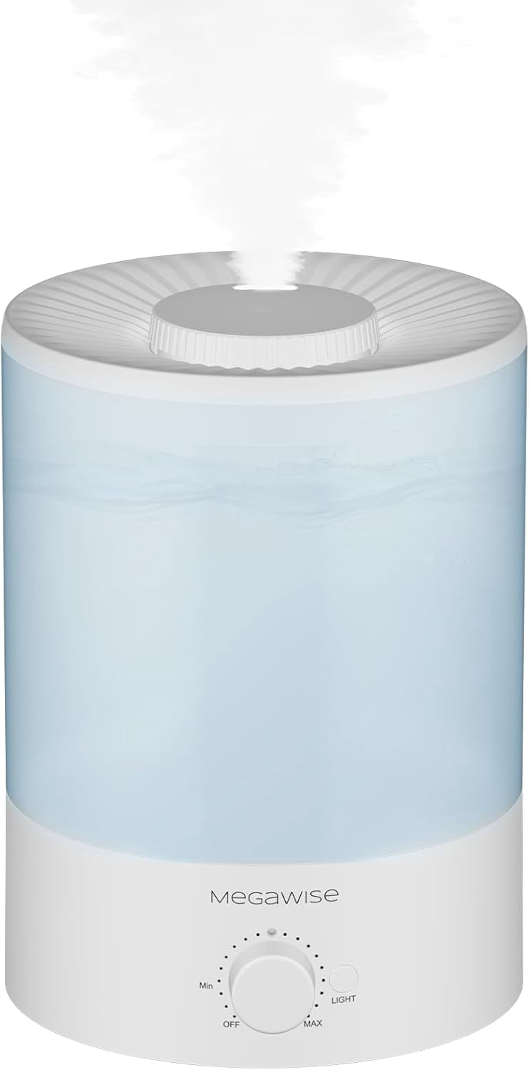 Ultrasonic Cool Mist Humidifier | Quiet Operation, Top Fill, Auto Shut-Off | Ideal for Bedroom, Baby Room, and Plants (3.5 L)